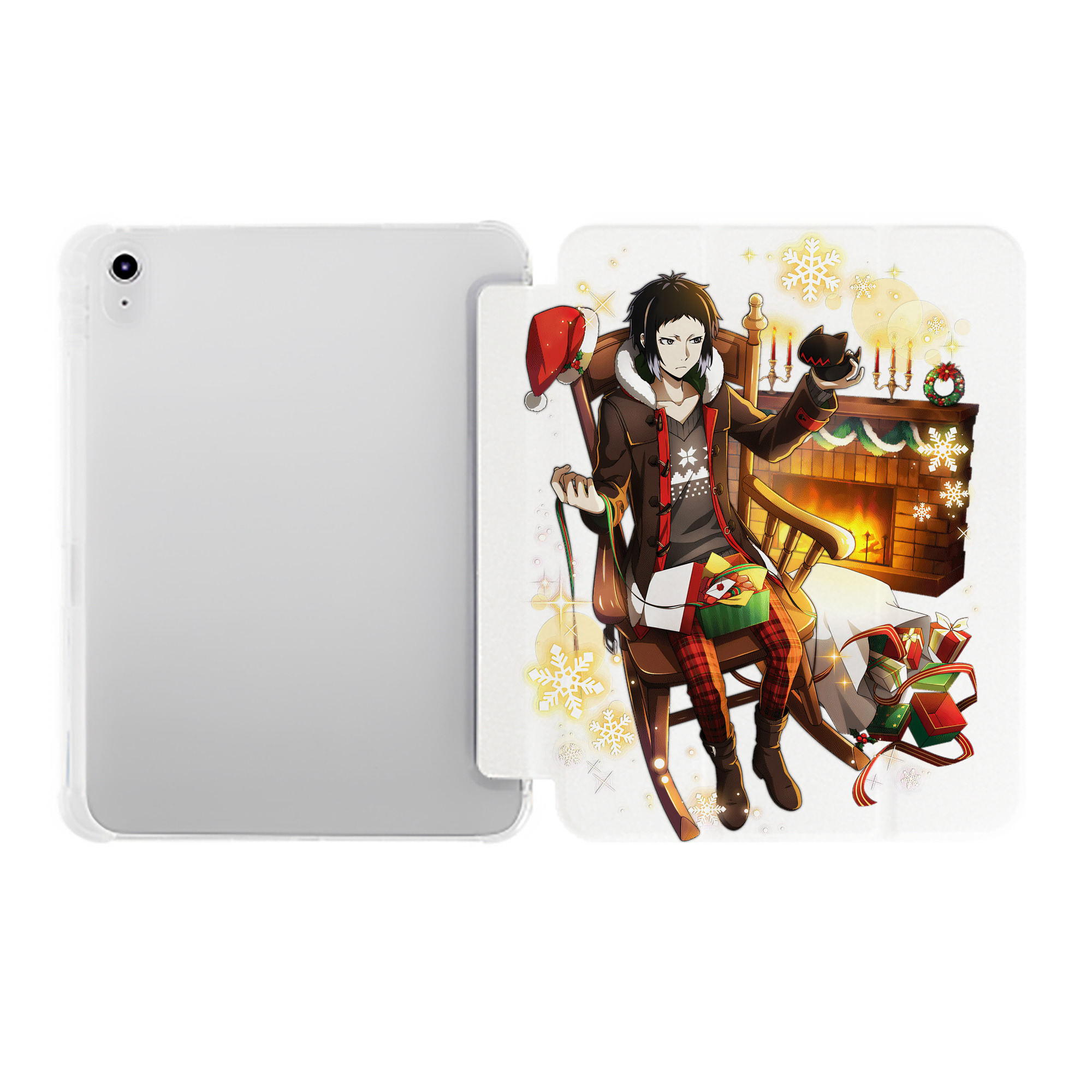（画像用） 文豪ストレイドッグス Bungo Stray Dogs IPad ケース ペン収納付き 三つ折りスタンド PUレザー×シリコン 対応機種9.5/10.5/10.9インチ